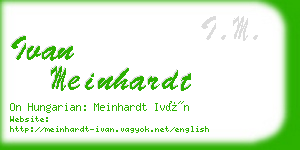 ivan meinhardt business card